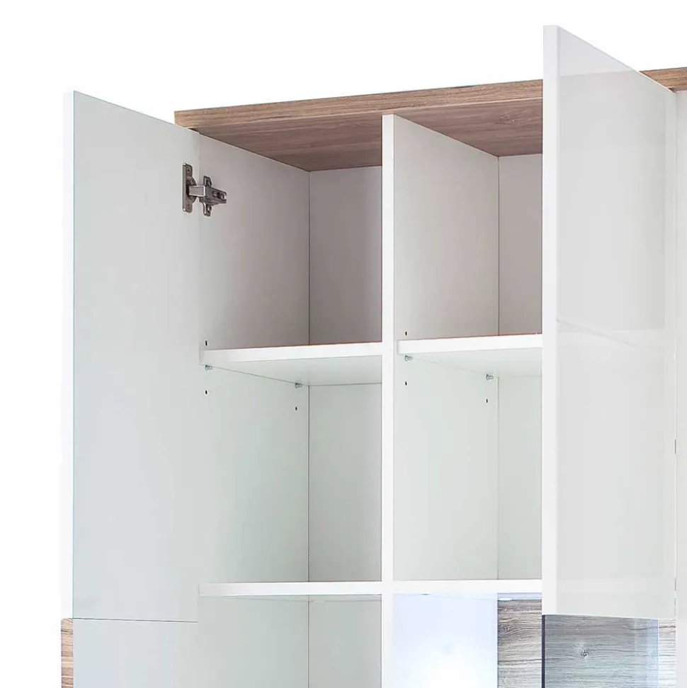 Wohnzimmer Schrank in Weiß Glanz - Icadro