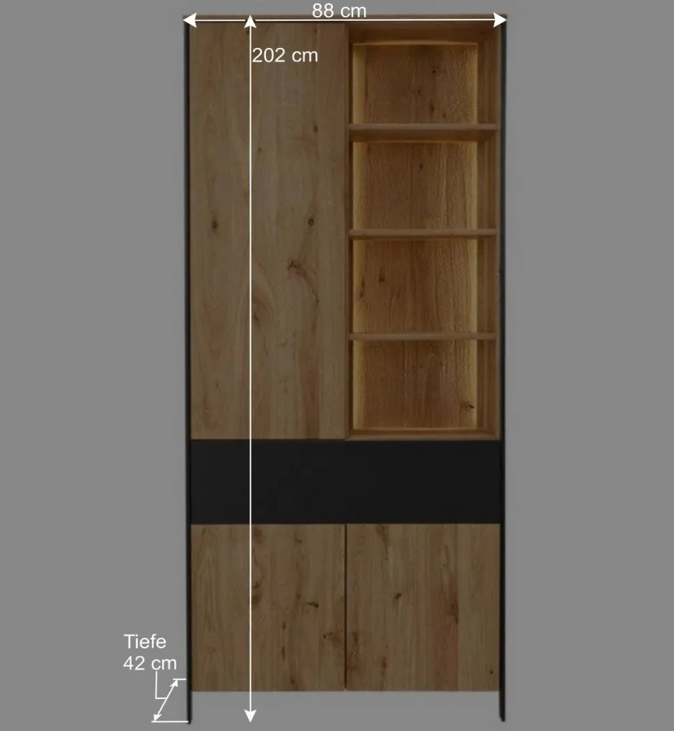 Wohnzimmer Schrank mit Beleuchtung LED - Viligrana