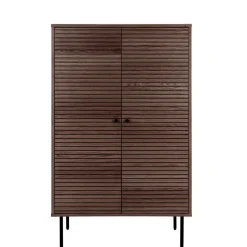 Wohnzimmer Schrank mit dunklem Furnier in Braun - Wega