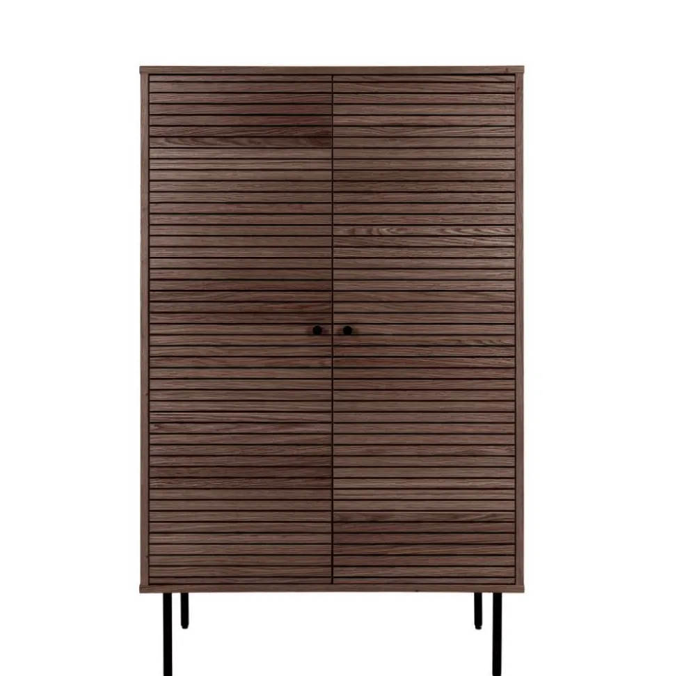 Wohnzimmer Schrank mit dunklem Furnier in Braun - Wega