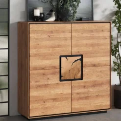 Wohnzimmer Schrank mit Hirnholz Applikation - Shipper