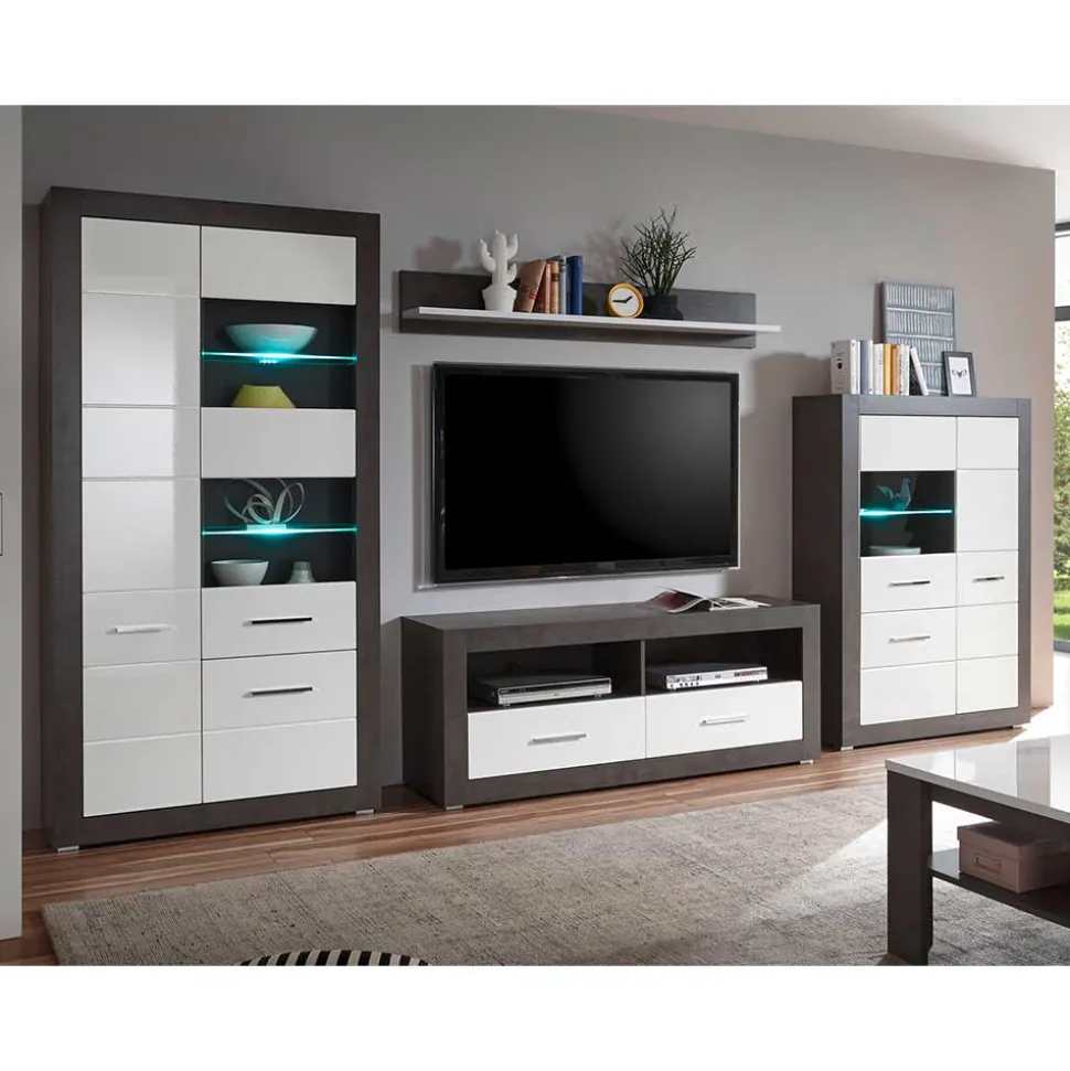 Wohnzimmer Schrank Set & Wandboard - Istensa (vierteilig)