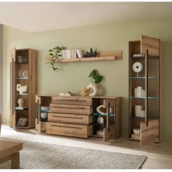 Wohnzimmer Schrankvitrinen & Wandboard - Brocus (vierteilig)