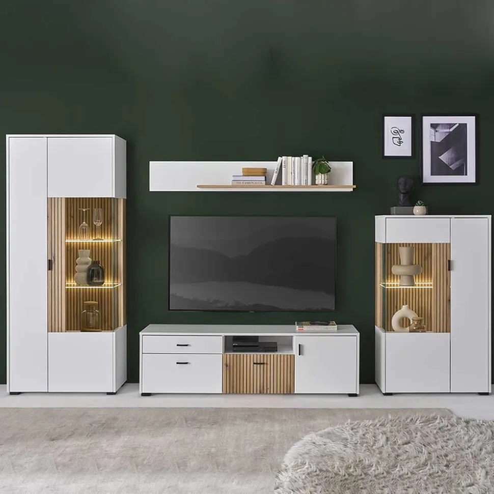 Wohnzimmer Schränke & Regal Set - Nenaloro (vierteilig)