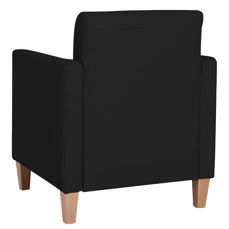 Wohnzimmer Sessel aus Kunstleder in Schwarz - Zykla