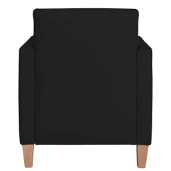 Wohnzimmer Sessel aus Kunstleder in Schwarz - Zykla