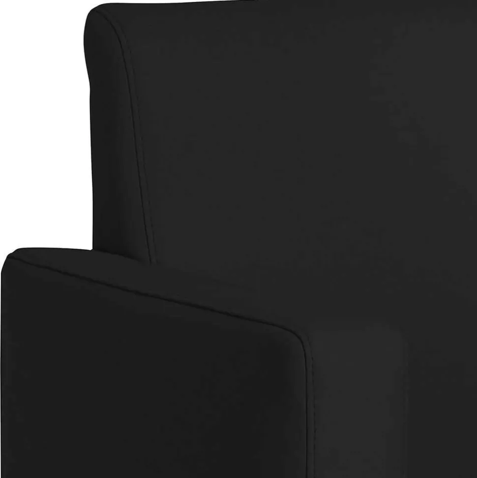 Wohnzimmer Sessel aus Kunstleder in Schwarz - Zykla