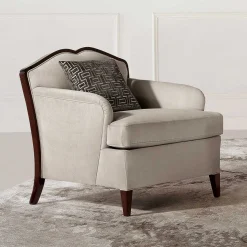 Wohnzimmer Sessel in Beige und Dunkelbraun - Freedoms