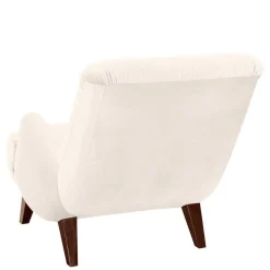 Wohnzimmer Sessel in Cremeweiß Samtvelours - Chalil