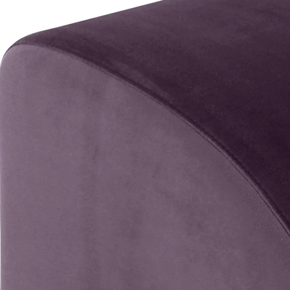 Wohnzimmer Sessel in Dunkellila und Nussbaum - Ignacio