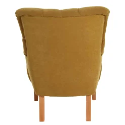 Wohnzimmer Sessel in Gelb Veloursbezug - Rosario