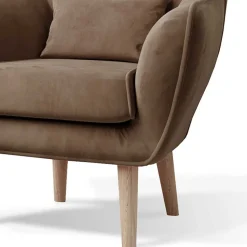 Wohnzimmer Sessel in Hellbraun Samtbezug - Cooking