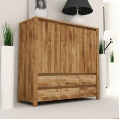 Wohnzimmer Sideboard Nadalia aus Wildeiche Massivholz
