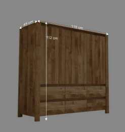 Wohnzimmer Sideboard Nadalia aus Wildeiche Massivholz