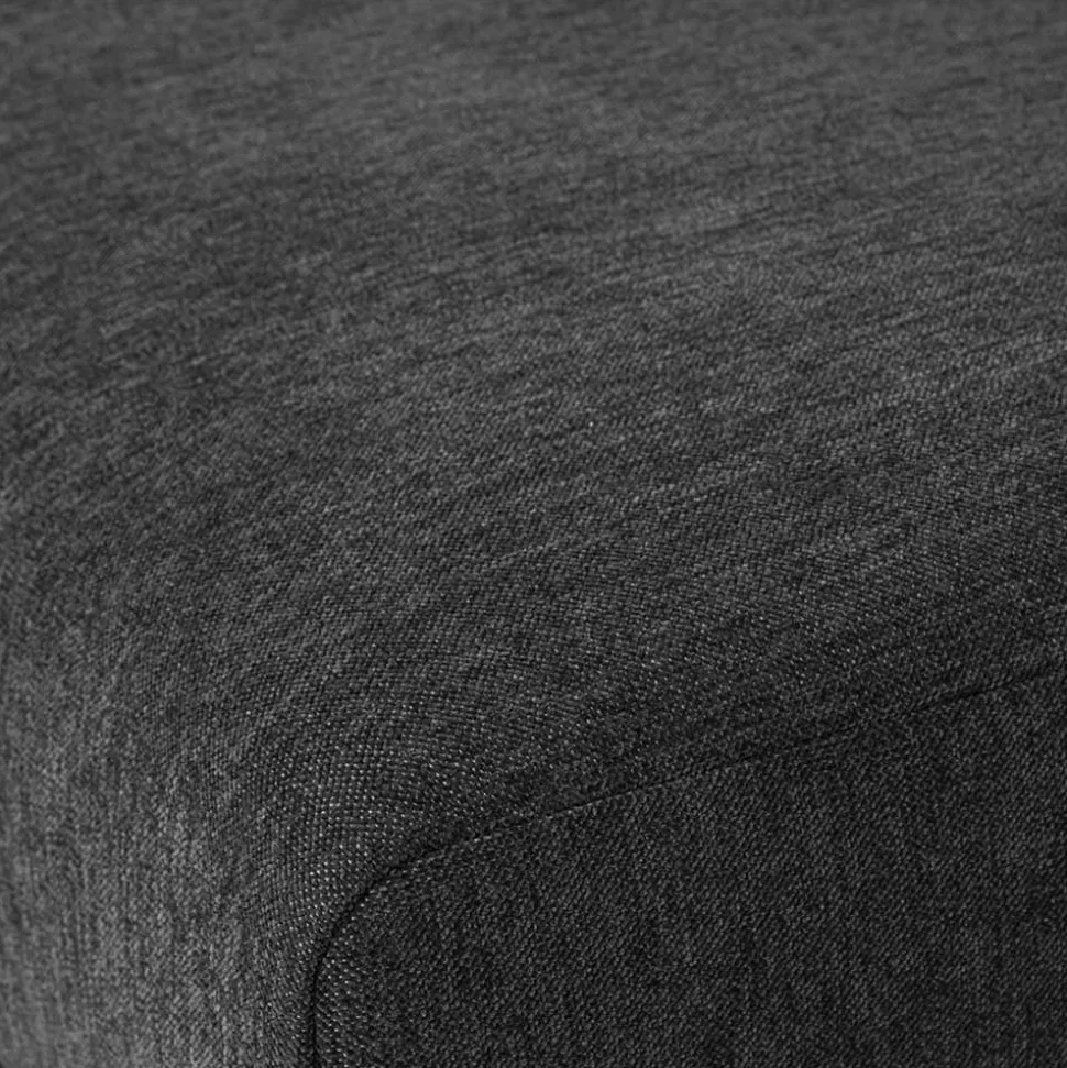 Wohnzimmer Sitzhocker in Dunkelgrau - Marietta