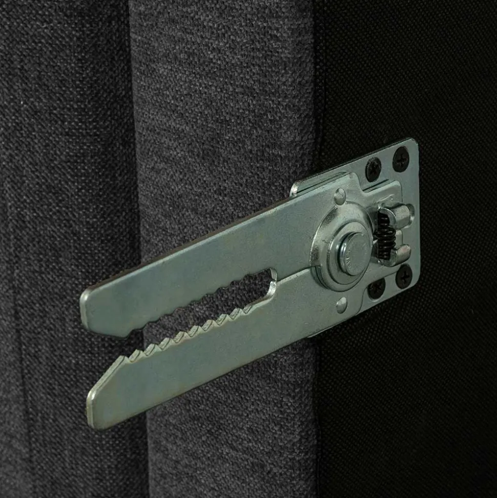 Wohnzimmer Sitzhocker in Dunkelgrau - Marietta