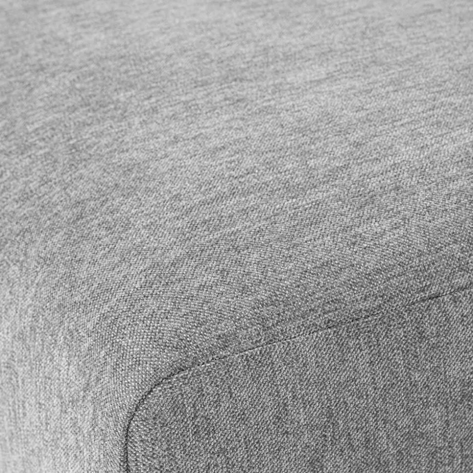 Wohnzimmer Stoffhocker in Hellgrau - Horedion