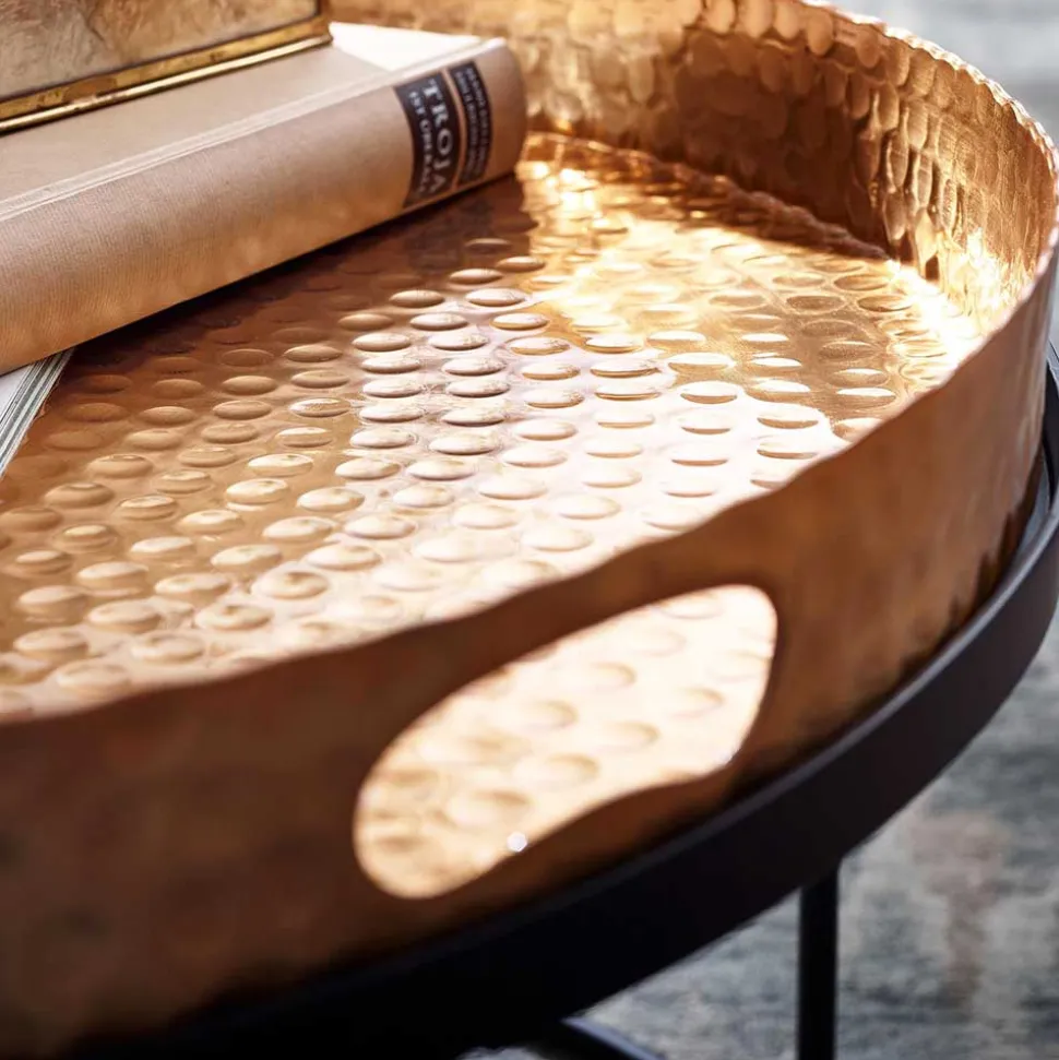 Wohnzimmer Tablett-Tische in Gold - Viborg (zweiteilig)