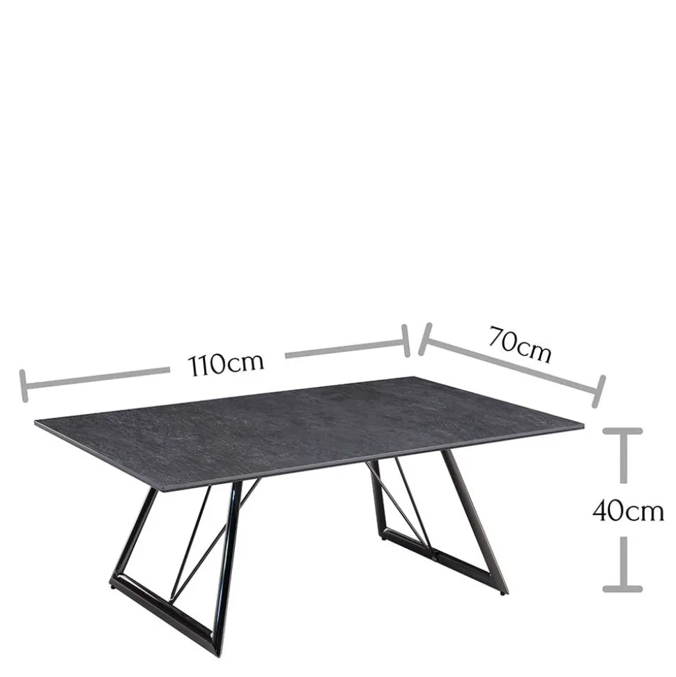 Wohnzimmer Tisch mit Keramikplatte - Lucky