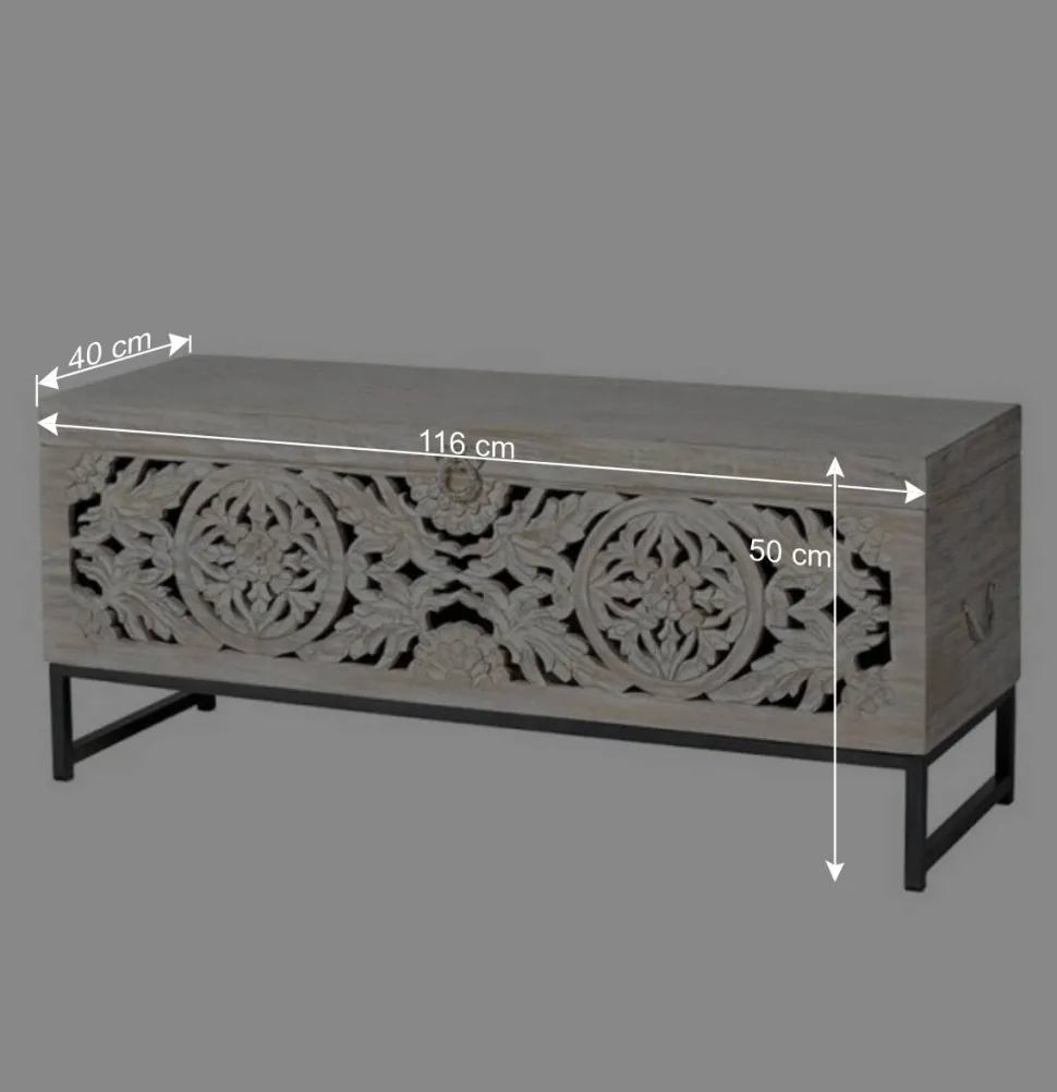 Wohnzimmer Truhentisch im Vintage Look - Fudorus