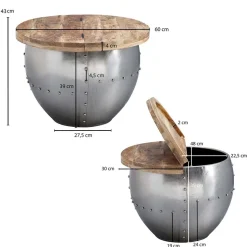 Wohnzimmer Truhentisch im Industrial Design - Annimo