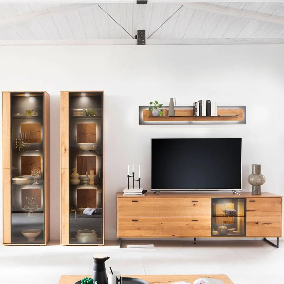 Wohnzimmer TV Wohnwand modern - Drinidad (vierteilig)