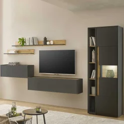 Wohnzimmer TV-Anbauwand Set - Ahilav (sechsteilig)