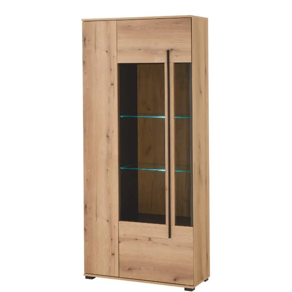 Wohnzimmer TV-Möbel-Set in Eiche - Brocus (vierteilig)