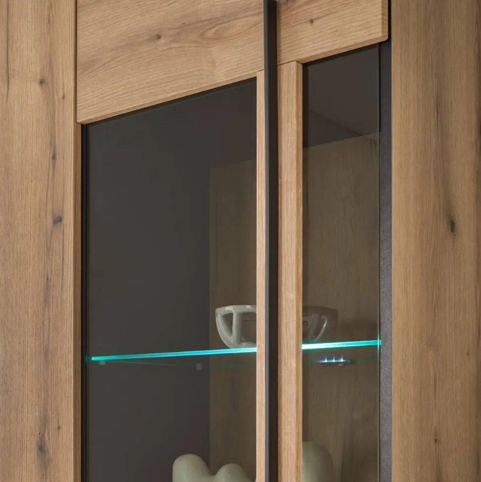 Wohnzimmer TV-Möbel-Set in Eiche - Brocus (vierteilig)