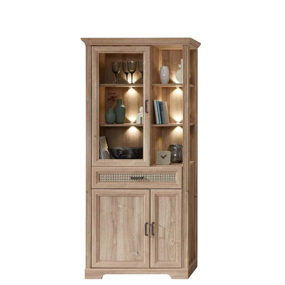 Wohnzimmer Vitrine mit LED Beleuchtung - Barack