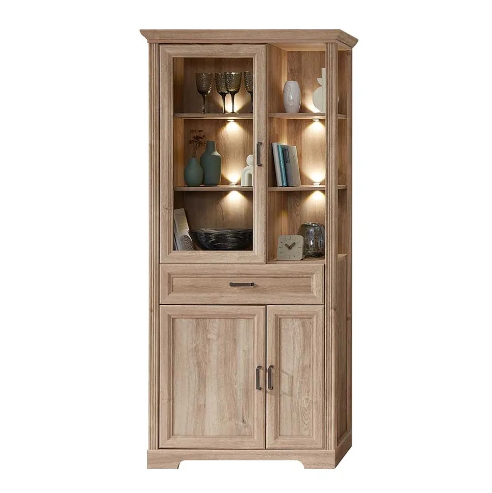 Wohnzimmer Vitrine mit LED Beleuchtung - Barack