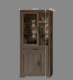 Wohnzimmer Vitrine mit LED Beleuchtung - Barack