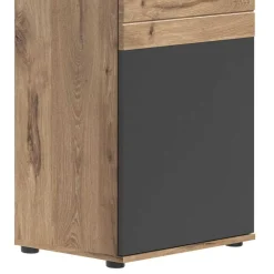 Wohnzimmer Vitrinenschrank in der Größe 57x200x37 cm - Lucios