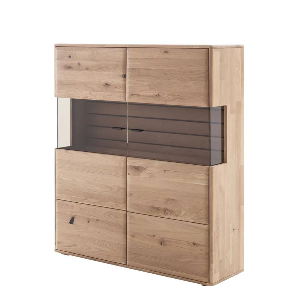 Wohnzimmer Vitrinenschrank in Asteiche Hell - Azzurian