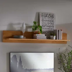 Wohnzimmer Wandboard aus Wildeiche Massivholz - Millena