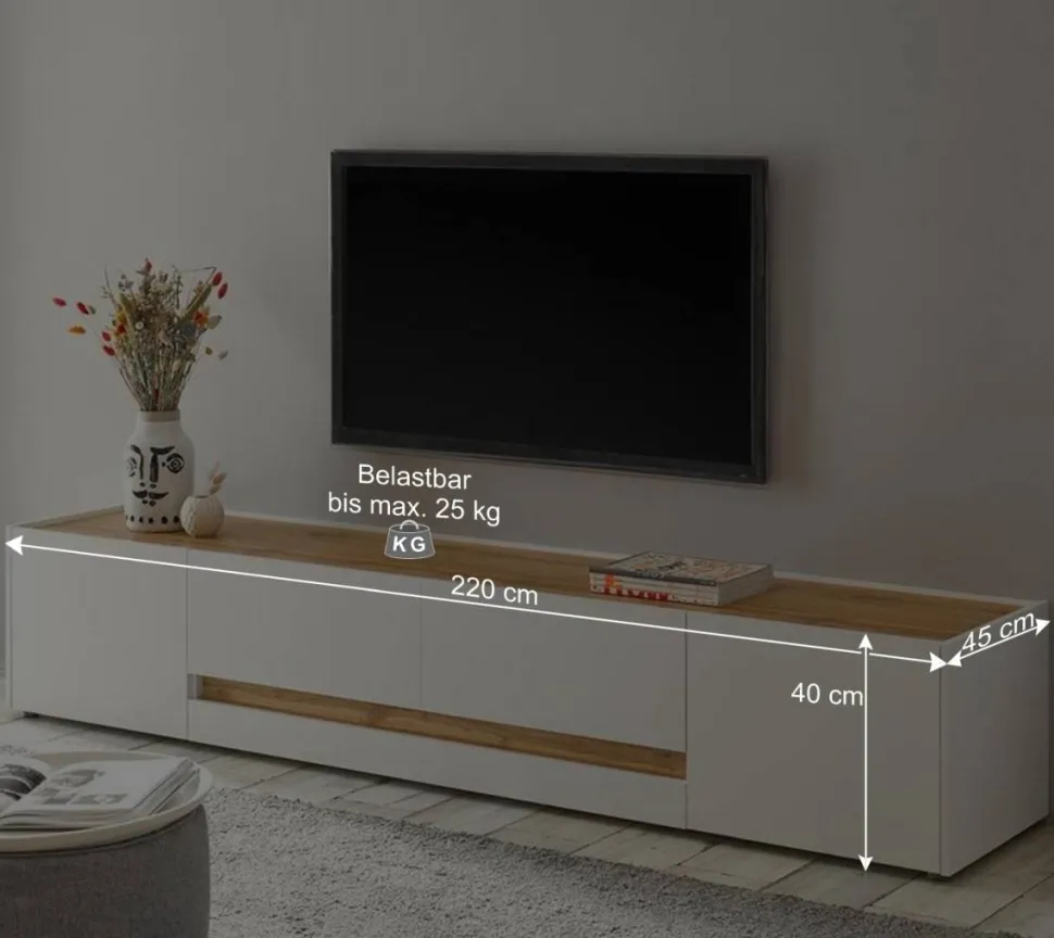 Wohnzimmer Wandregal & TV Board - Nonessia (zweiteilig)
