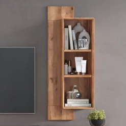 Wohnzimmer Wandregal aus Wildeiche Massivholz - Holiday