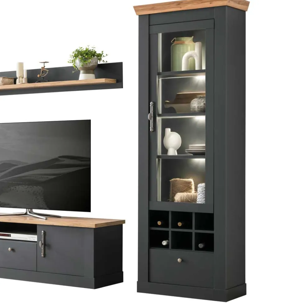 Wohnzimmer Wohnwand - Landhaus modern - Lionel (vierteilig)