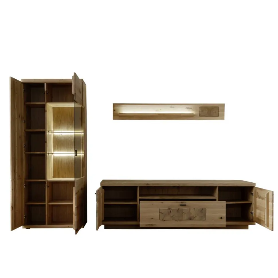 Wohnzimmer Wohnwand in Asteiche Hell - Losiamos (dreiteilig)