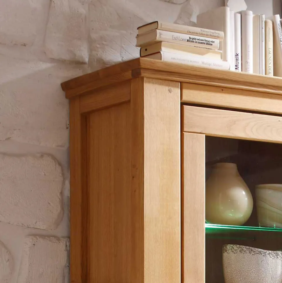 Wohnzimmer Wohnwand Ladressa aus Wildeiche geölt und gewachst (vierteilig)