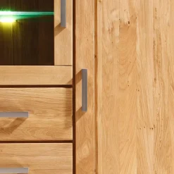 Wohnzimmer Wohnwand Ladressa aus Wildeiche geölt und gewachst (vierteilig)