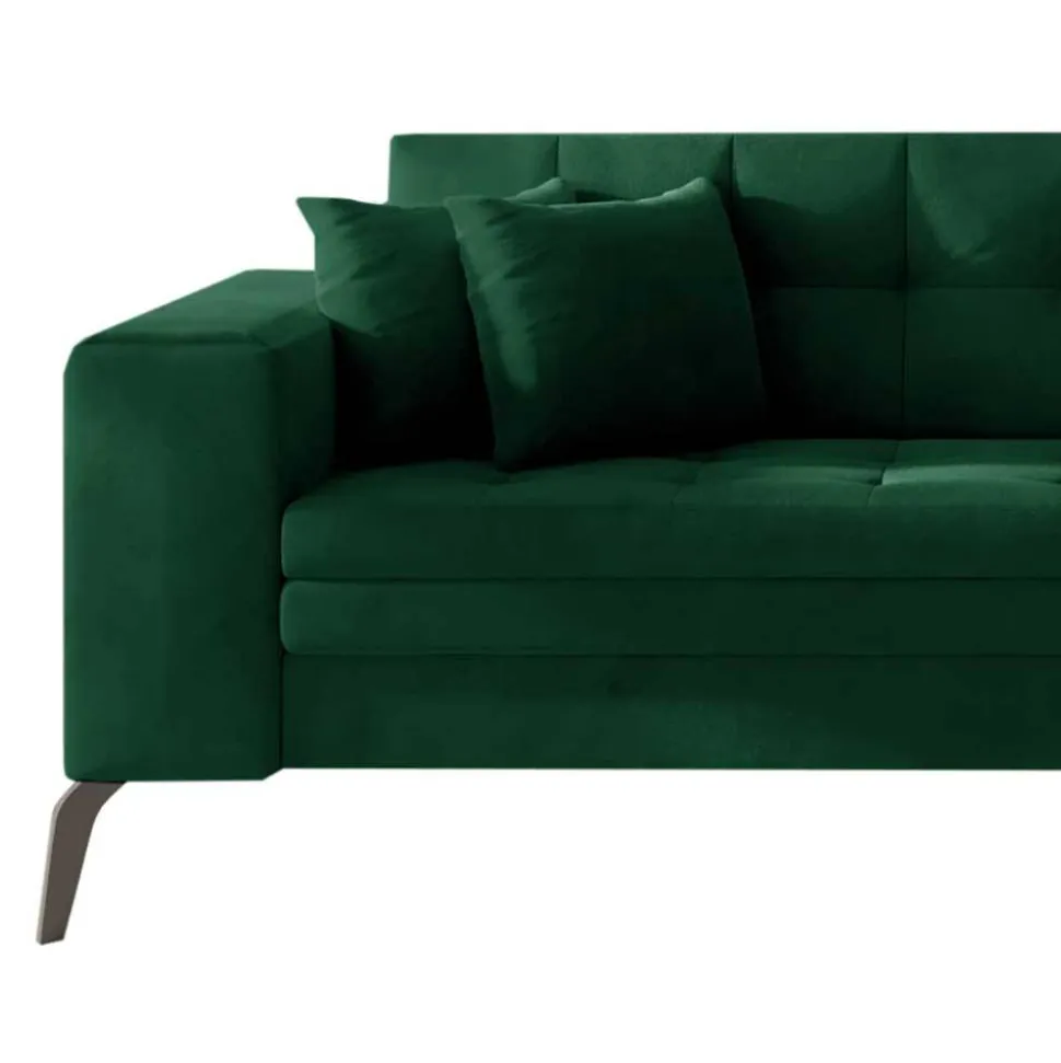 Wohnzimmerecksofa in Grün Samt - Crabe