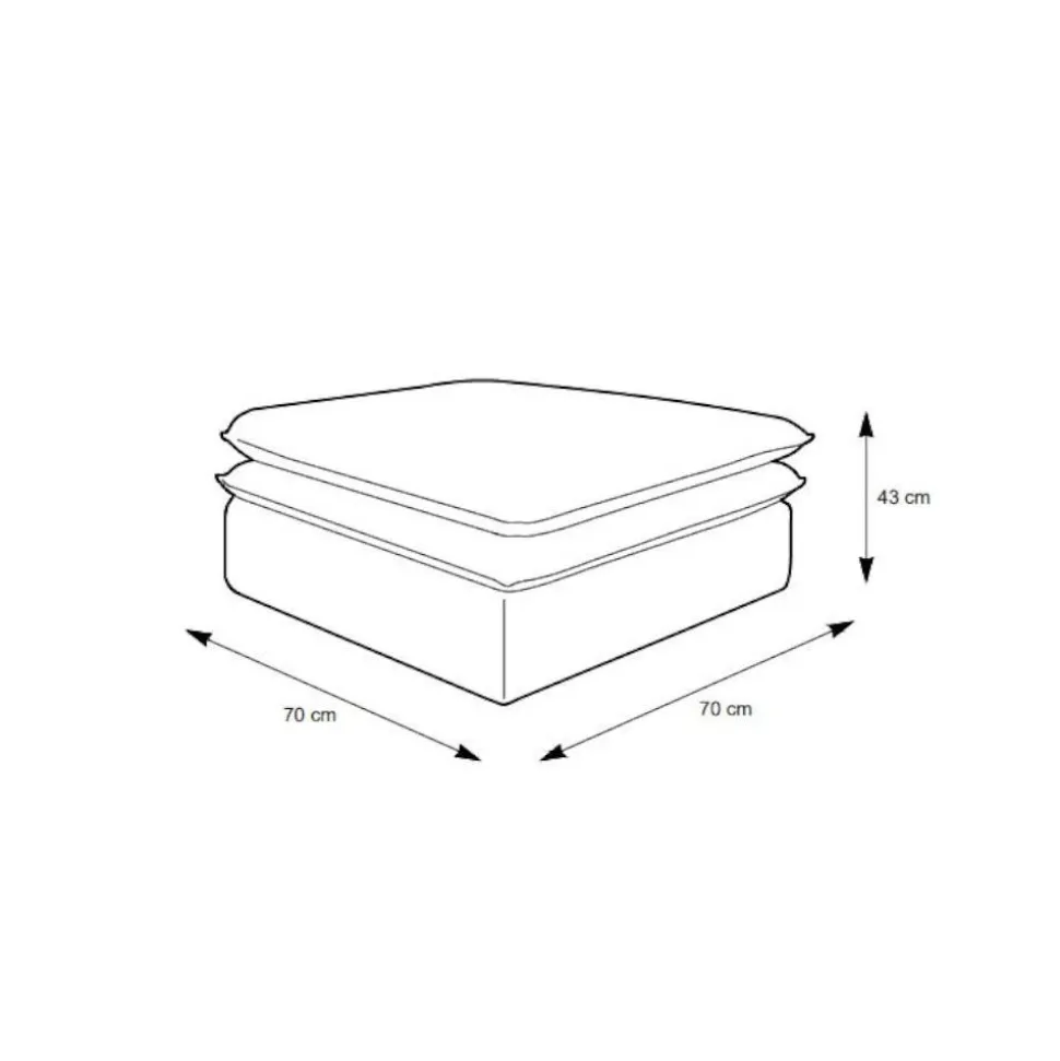 Wohnzimmerhocker in Anthrazit Breitcord - Ruffos