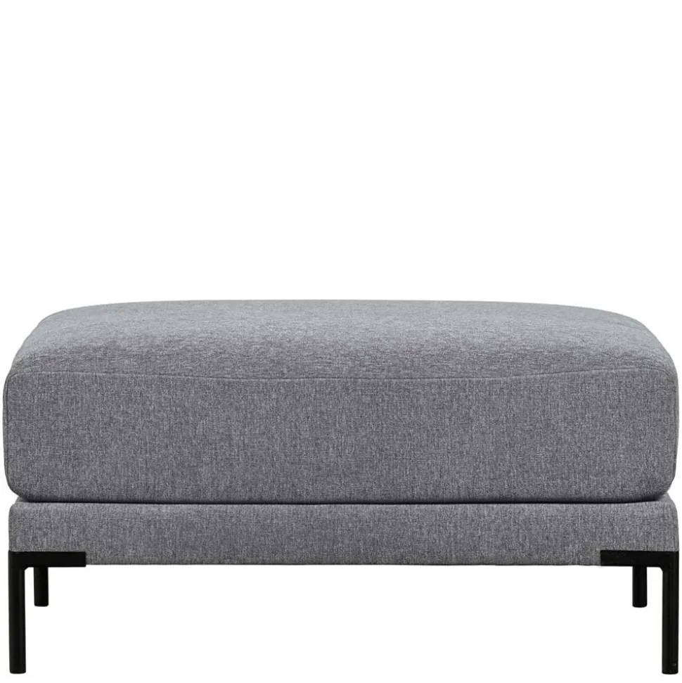 Wohnzimmerhocker in Jeansblau Chenille - Imonas