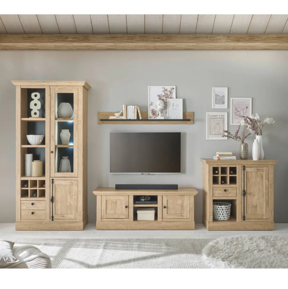 Wohnzimmer-Landhausmöbel Set - Hengas (vierteilig)