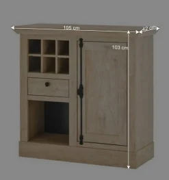 Wohnzimmer-Landhausmöbel Set - Hengas (vierteilig)