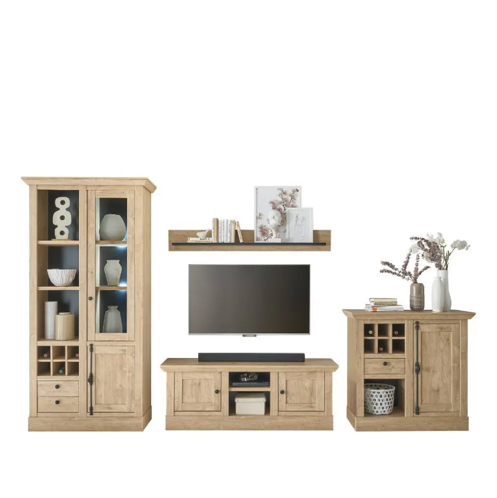 Wohnzimmer-Landhausmöbel Set - Hengas (vierteilig)