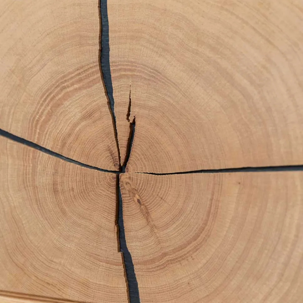 Wohnzimmerschrank aus Eiche und Glas - Masicuri