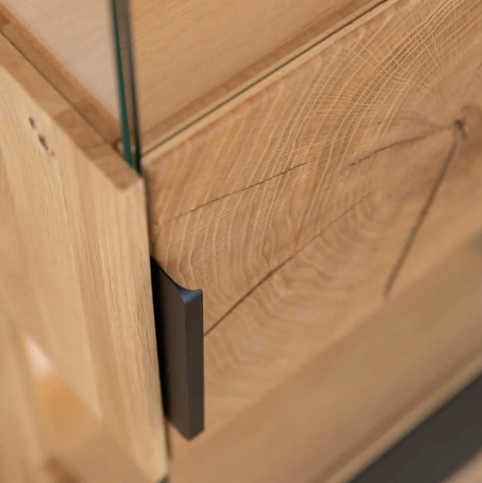 Wohnzimmerschrank aus Eiche und Glas - Masicuri