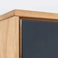 Wohnzimmerschrank aus Eiche und Glas - Masicuri